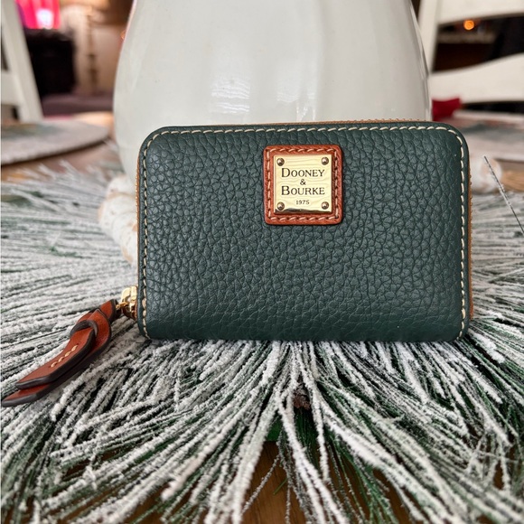 Dooney & Bourke Handbags - Dooney & Bourke Forest Green Leather Wallet